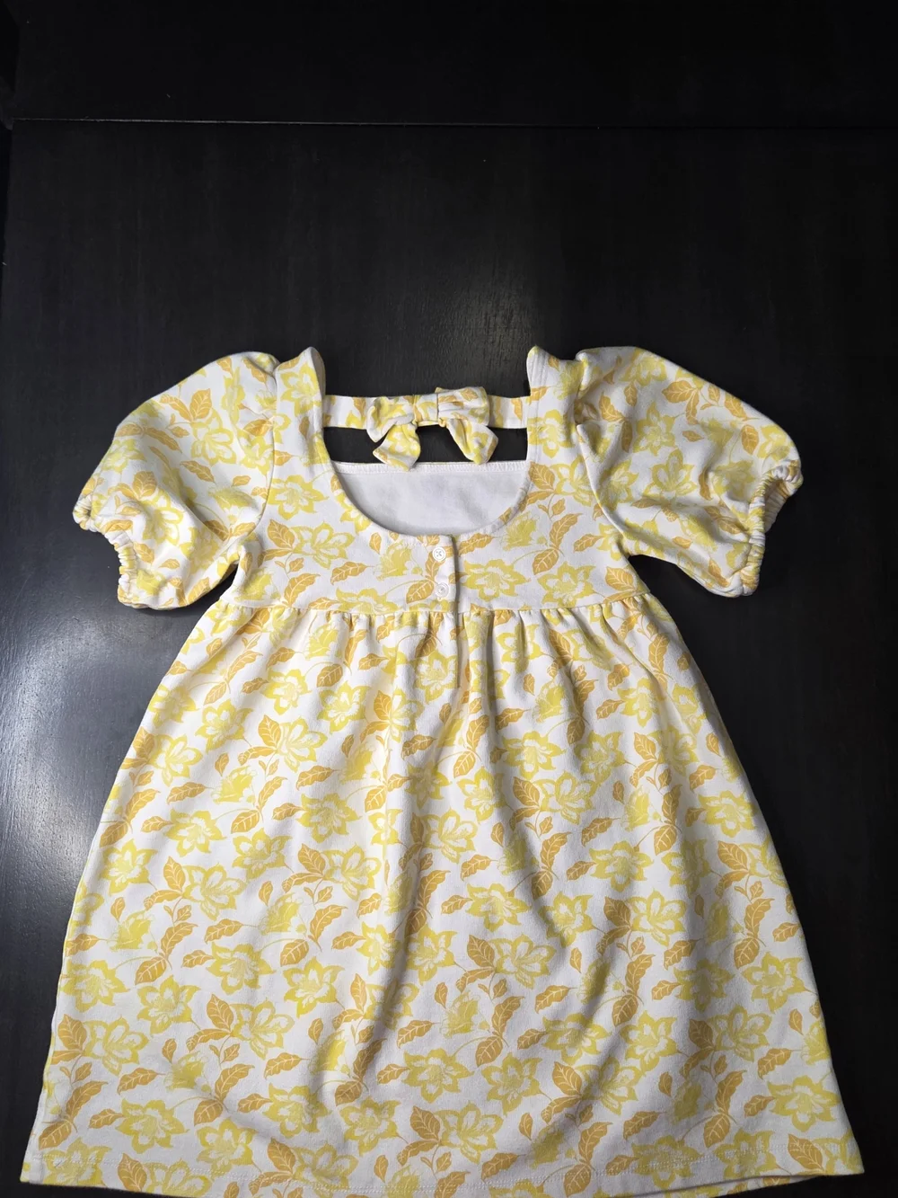 Janie and Jack Yellow Floral Tie-Back Dress